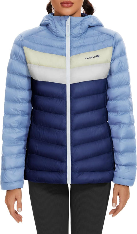 IGUANA Women's Lightweight Hooded Down Jacket