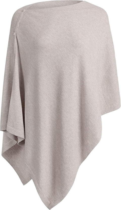 Women One Piece Shawls with Button Closure