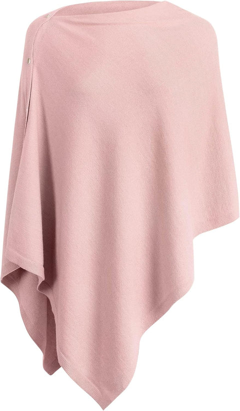 Women One Piece Shawls with Button Closure