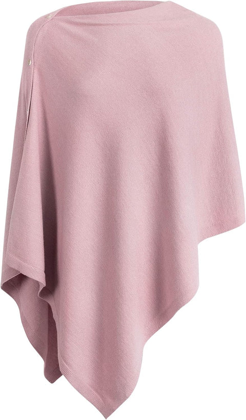 Women One Piece Shawls with Button Closure