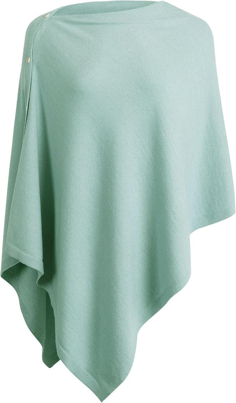 Women One Piece Shawls with Button Closure