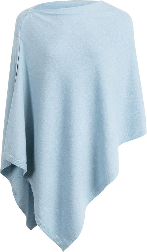 Women One Piece Shawls with Button Closure