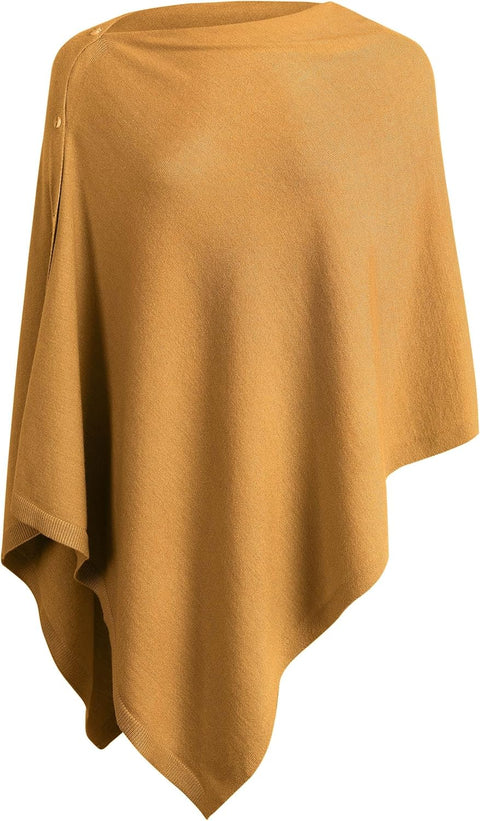 Women One Piece Shawls with Button Closure