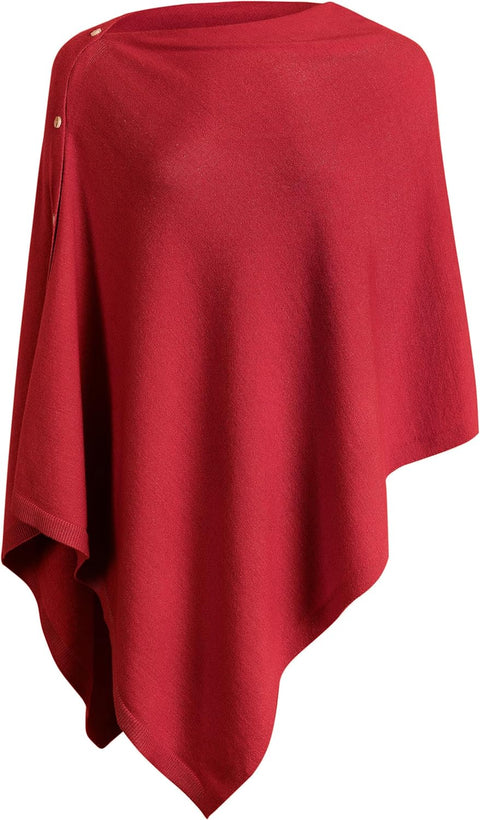 Women One Piece Shawls with Button Closure