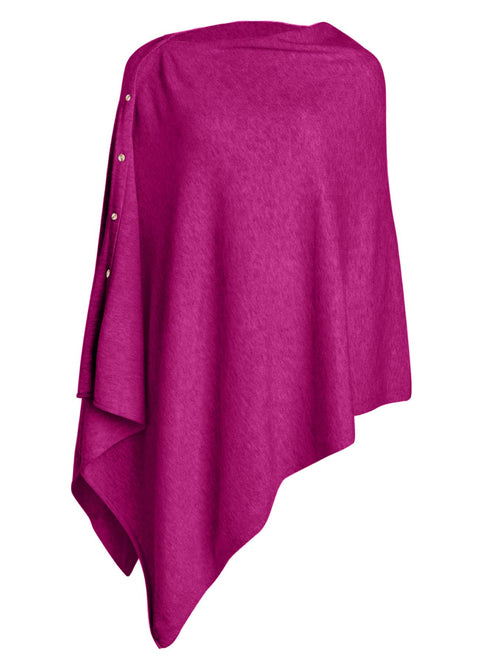 Women One Piece Shawls with Button Closure