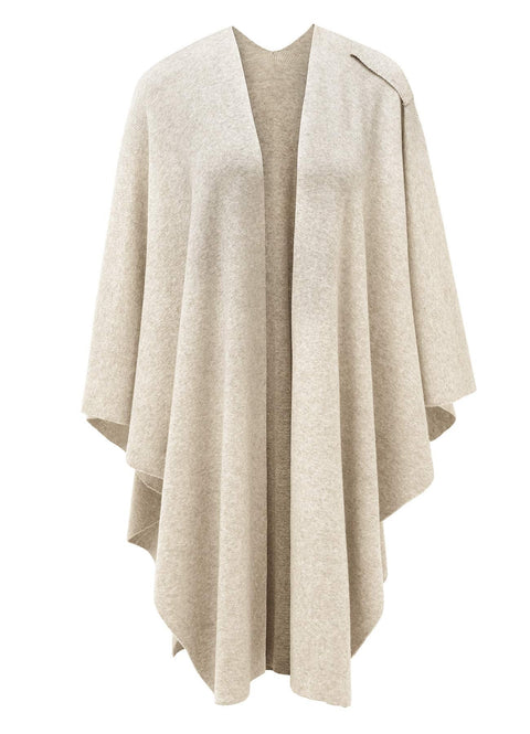 Womens Large Cross Front Poncho Sweater Knitted Shawls