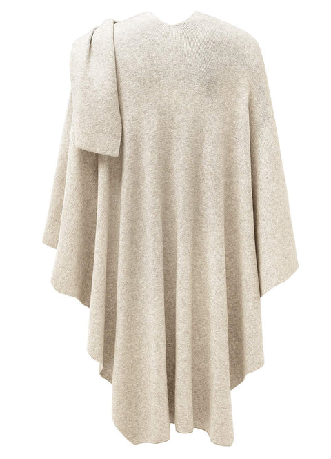 Womens Large Cross Front Poncho Sweater Knitted Shawls