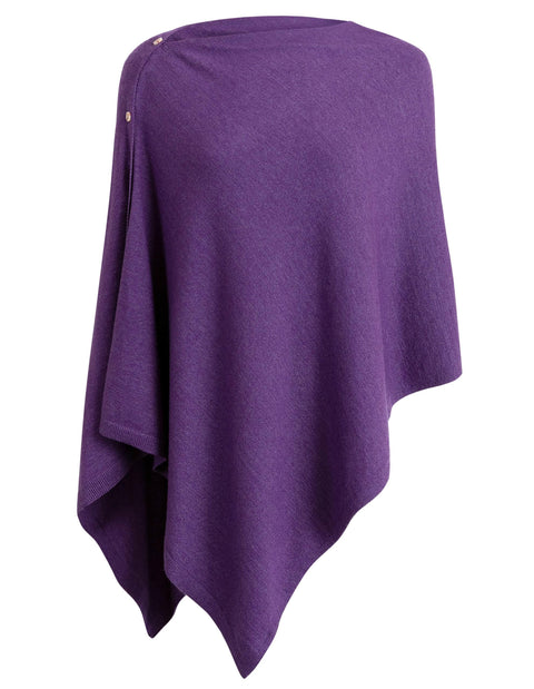 Women One Piece Shawls with Button Closure