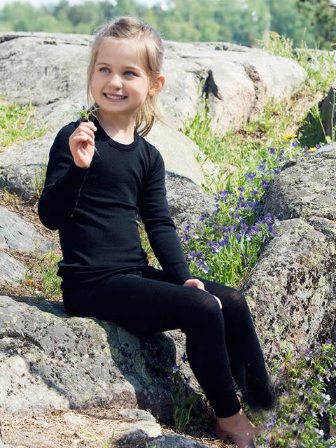 IGUANA Kid's Unisex 190 Merino Wool Base Layer Pants Thermal Leggings