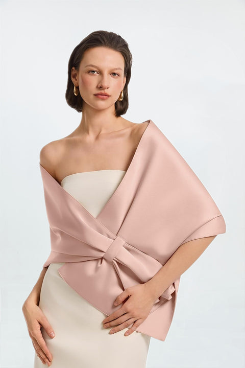 Women's Satin Pull-Through Shawl for Evening & Wedding