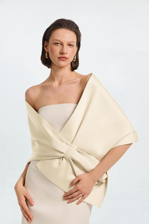Women's Satin Pull-Through Shawl for Evening & Wedding