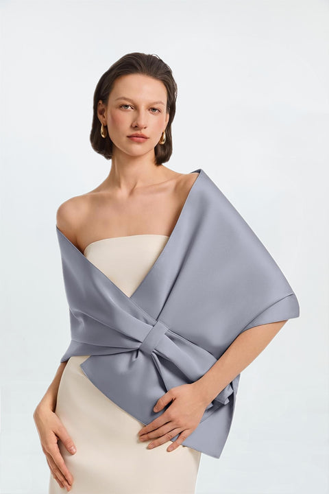 Women's Satin Pull-Through Shawl for Evening & Wedding