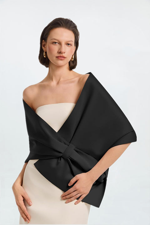 Women's Satin Pull-Through Shawl for Evening & Wedding