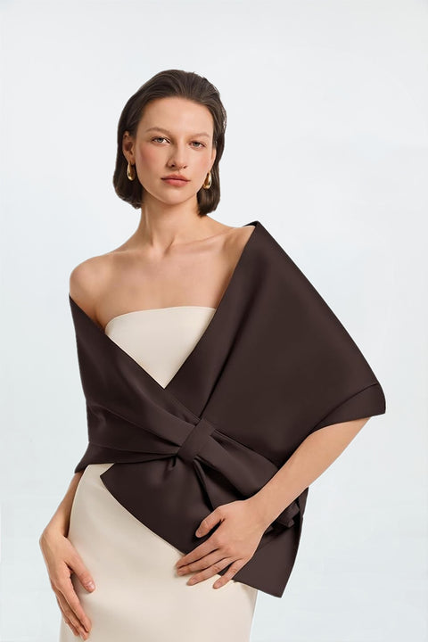 Women's Satin Pull-Through Shawl for Evening & Wedding