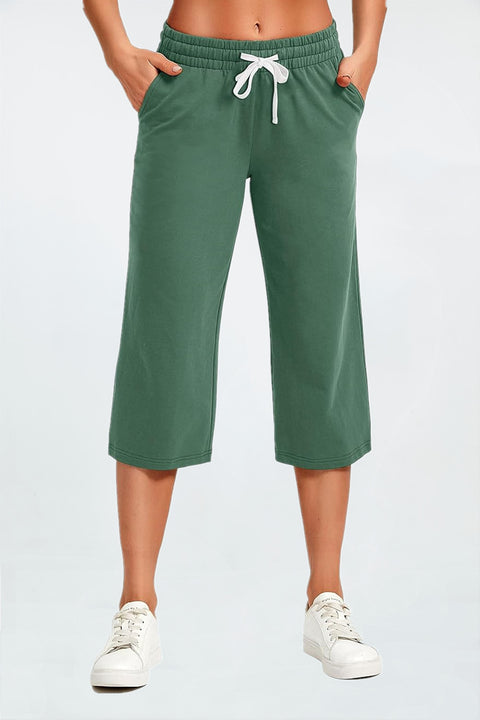 Women's Gaucho Capris Wide Leg  Pants