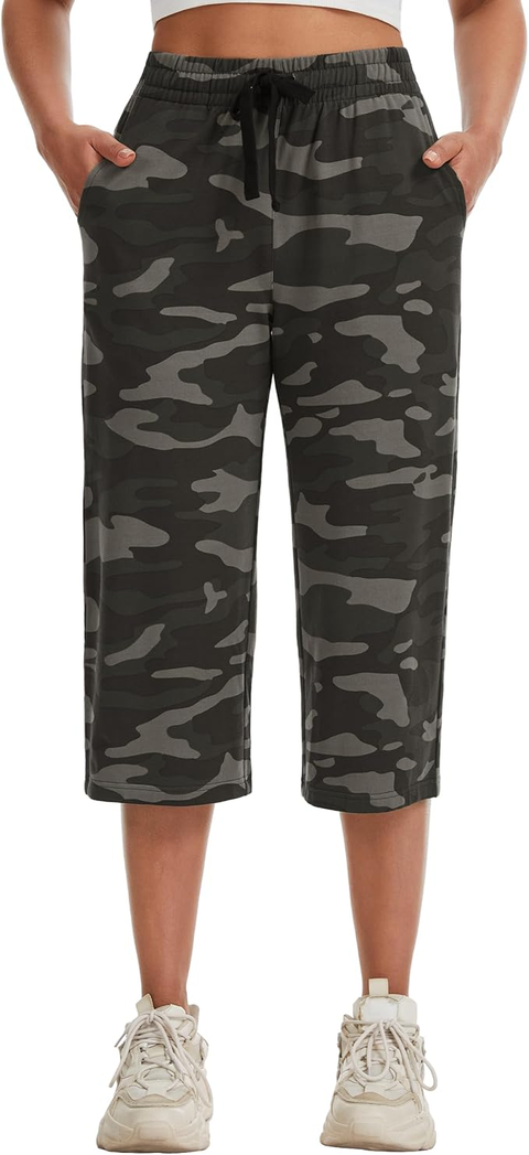 Women's Gaucho Capris Wide Leg  Pants