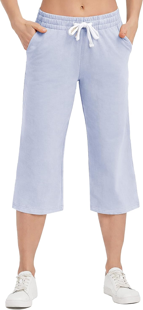 Women's Gaucho Capris Wide Leg  Pants