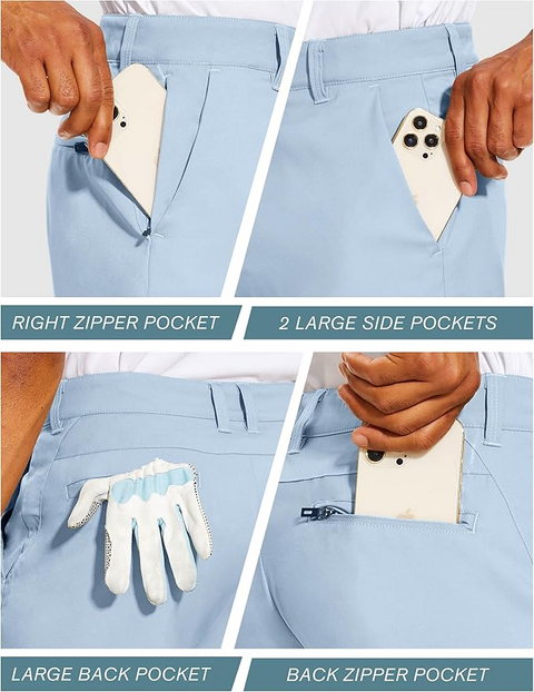 Men's Golf Dress Shorts 7 Inch with Pockets