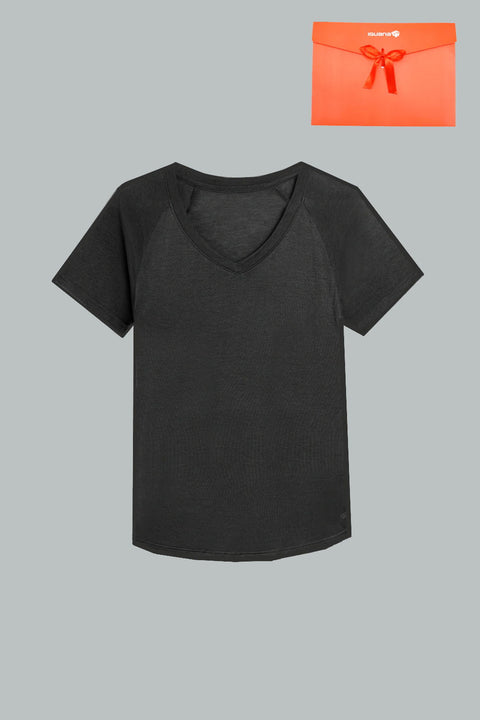 Women's Merino Wool Tencel Blend T-shirt, Lightweight Short Sleeve Top for Women