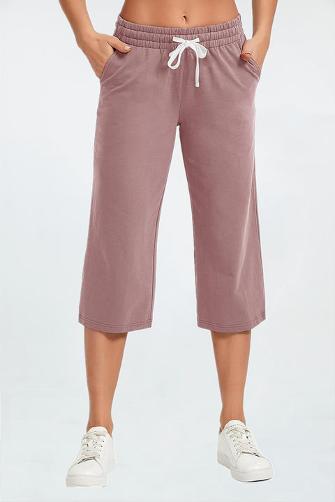 Women's Gaucho Capris Wide Leg  Pants