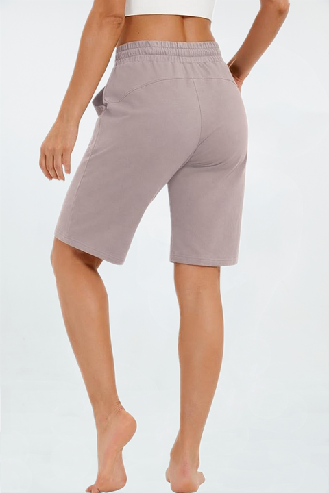 Women Cotton Sweat Shorts with Pockets  10"