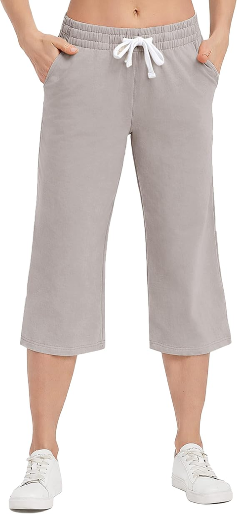Women's Gaucho Capris Wide Leg  Pants