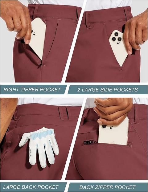Men's Golf Dress Shorts 7 Inch with Pockets