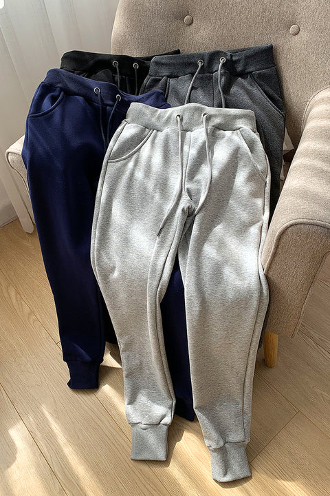 Fleece Stretch Sweatpants with Pockets for Women