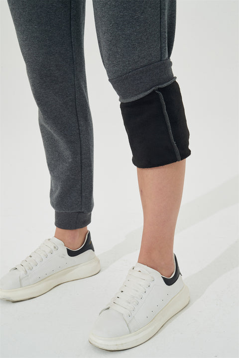 Fleece Stretch Sweatpants with Pockets for Women