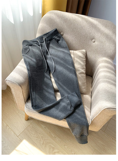Fleece Stretch Sweatpants with Pockets for Women