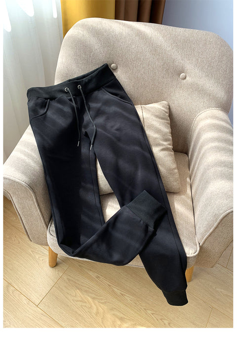 Fleece Stretch Sweatpants with Pockets for Women