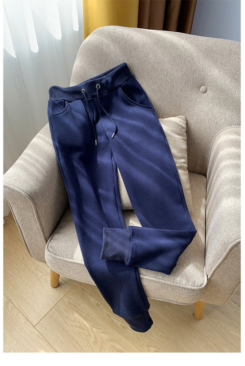 Fleece Stretch Sweatpants with Pockets for Women