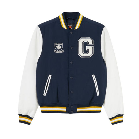 IGUANA Unisex Varsity Bomber Jacket Button Closure