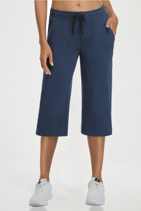 Women's Gaucho Capris Wide Leg  Pants