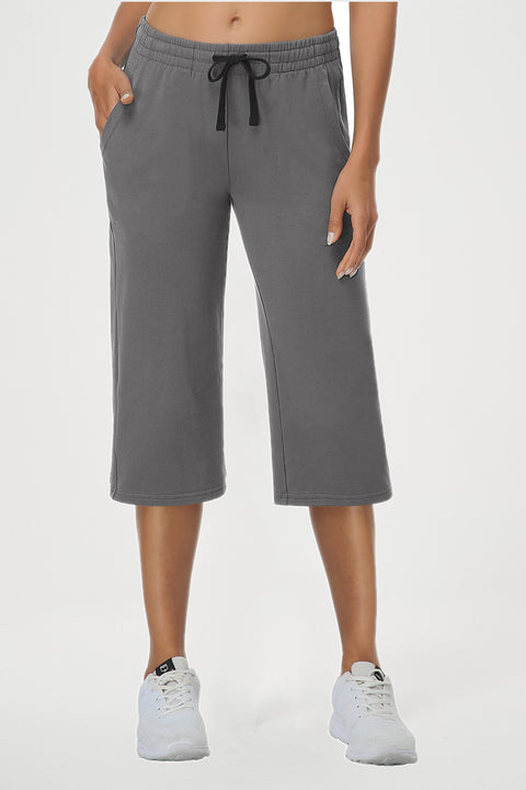 Women's Gaucho Capris Wide Leg  Pants