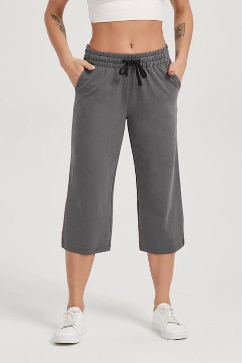 Women's Gaucho Capris Wide Leg  Pants