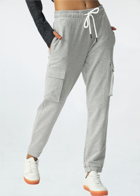 Womens Cargo Pants Sweatpants Tapered Hiking Pants with Pockets