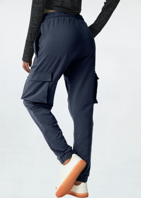 Womens Cargo Pants Sweatpants Tapered Hiking Pants with Pockets