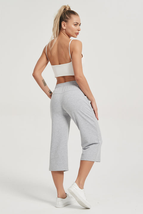 Women's Gaucho Capris Wide Leg  Pants