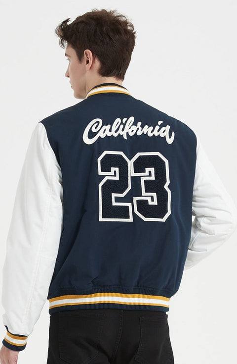 IGUANA Unisex Varsity Bomber Jacket Button Closure
