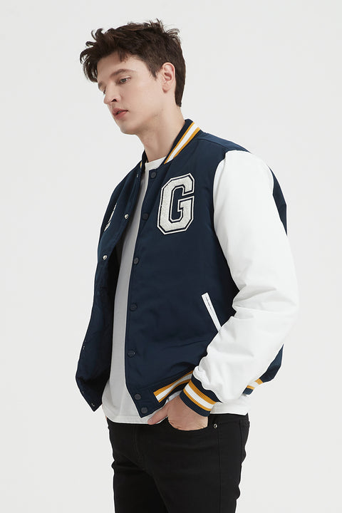 IGUANA Unisex Varsity Bomber Jacket Button Closure